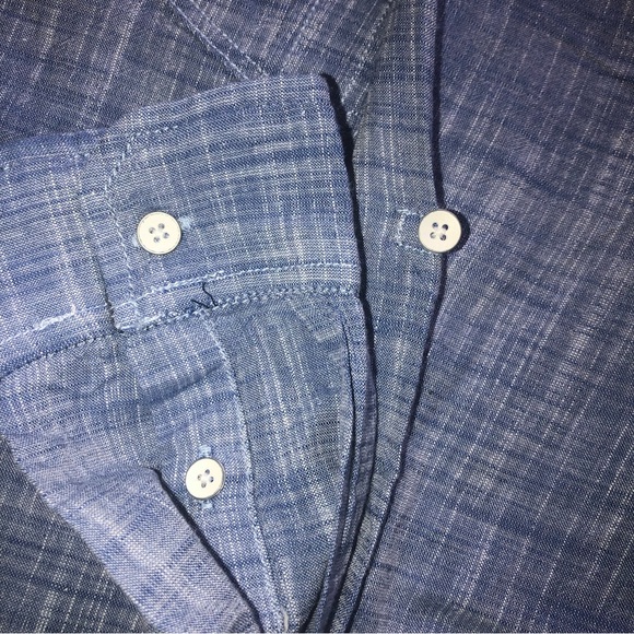 Boys Size 14-16 | pd&c | Blue-Gray Long Sleeves Button-Down Shirt - Picture 4 of 10